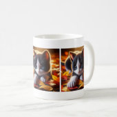 秋の子猫マグ コーヒーマグカップ (正面右)