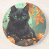 秋の子猫 コースター (正面)