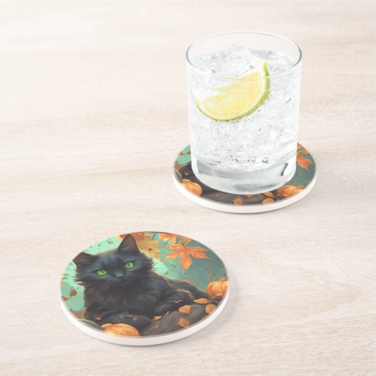 秋の子猫 コースター (側面)
