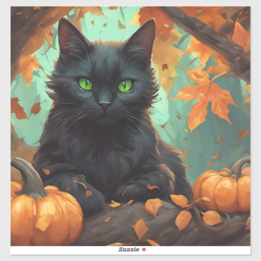 秋の子猫 シール (シート)