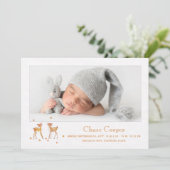 秋の子鹿の写真出産発表 案内状 (スタンド正面)
