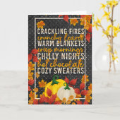 秋の季節のお気に入りのもの カード (黄色い花)