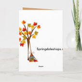 秋の季節のカード サンキューカード (裏面)