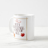 秋の季節のコーヒー、紅茶、ホットココアギフトマグカップ コーヒーマグカップ (正面左)