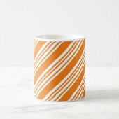 秋の季節のストライプパターン コーヒーマグカップ (中央)