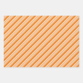 秋の季節のストライプパターン ラッピングペーパーシート (正面2)
