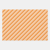 秋の季節のストライプパターン ラッピングペーパーシート (正面)