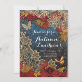 秋の季節のパーティー招待状 招待状 (裏面)