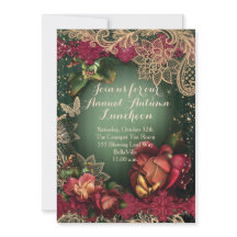 秋の季節のパーティー招待状