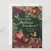 秋の季節のパーティー招待状 招待状 (裏面)