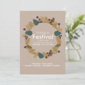 秋の季節のフェスティバル　パンプキンリースのご案内 招待状 (スタンド正面)