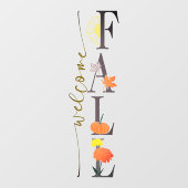 秋の季節の到来 - パンプキンの花のデザイン事業へようこそ ウィンドウサイン (シート)