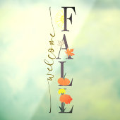 秋の季節の到来 - パンプキンの花のデザイン事業へようこそ ウィンドウサイン (シート3)