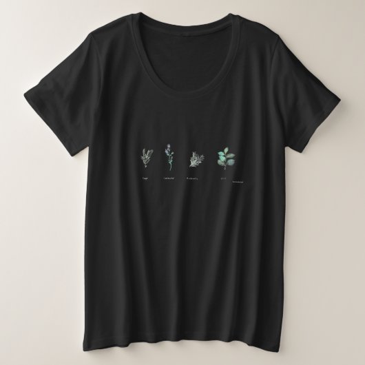 秋の季節の医学の庭プラスのサイズTシャツ プラスサイズTシャツ (デザイン正面)