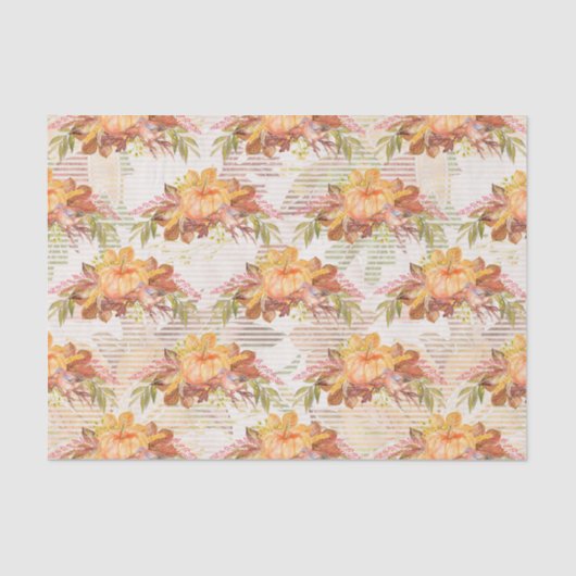 秋の季節の水色のカボチャ組織 薄葉紙 (正面)