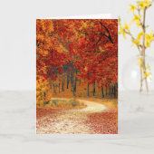 秋の季節の色 カード (黄色い花)