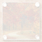 秋の季節の色 ガラスコースター (裏面)