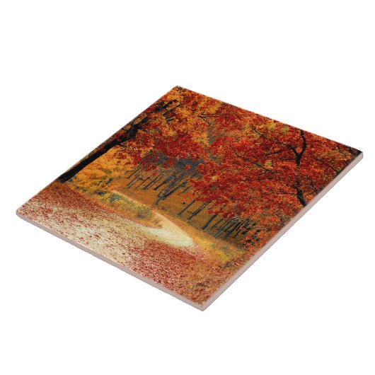 秋の季節の色  タイル (側面)