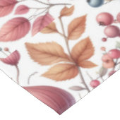 秋の季節の花と葉と実 テーブルクロス (アングル)