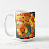 秋の季節は私が泡立つ コーヒーマグカップ (左)