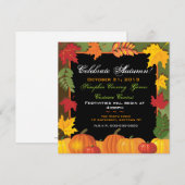 秋の季節をお祝いしよう！ご招待 招待状 (正面/裏面)