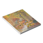 秋の季節クールのヴィンテージアートプリント ノートパッド (アングル)