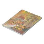 秋の季節クールのヴィンテージアートプリント ノートパッド (回転)