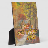 秋の季節クールのヴィンテージアートプリント フォトプラーク (側面)