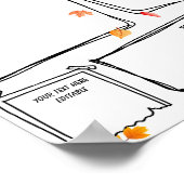 秋の学校のニュースレター編集可能テンプレート ポスター (角)