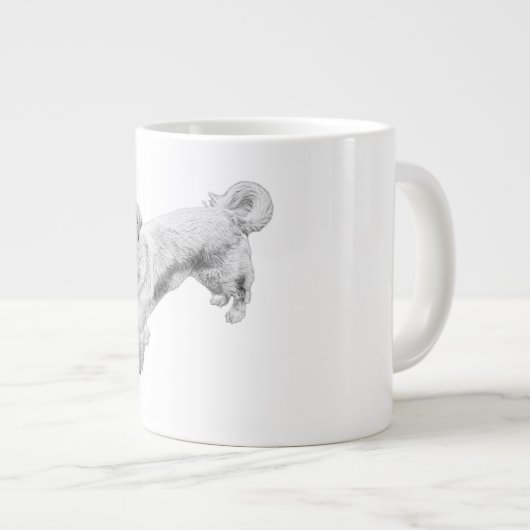 秋の守護者の穏やかさ ジャンボコーヒーマグカップ (正面右)