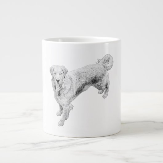 秋の守護者の穏やかさ ジャンボコーヒーマグカップ (正面)