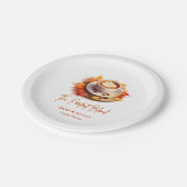 秋の完璧なブレンド カップルシャワー ペーパープレート (アングル)