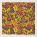 秋の宝物 スカーフ<br><div class="desc">きのこ、様々な漿果、、虫などを描いた秋落ちたの手描き模様</div>