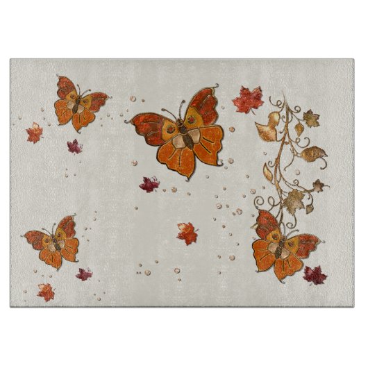 秋の宝石 カッティングボード (正面)