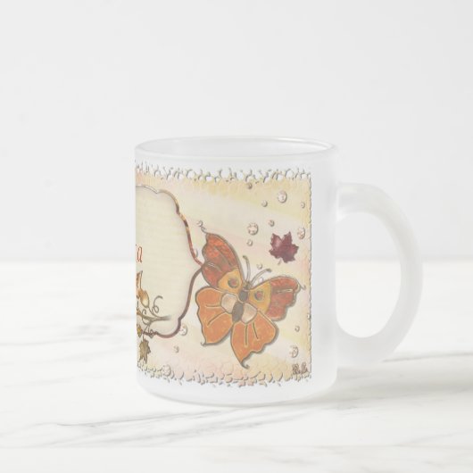 秋の宝石 フロストグラスマグカップ (右)