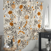 秋の実と葉 シャワーカーテン