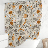 秋の実と葉 シャワーカーテン