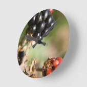 秋の実 ラウンド壁時計 (傾斜)