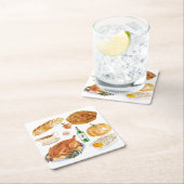 秋の宴 スクエアペーパーコースター (インサイチュ)