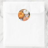 秋の家宝かぼちゃとグルドオータム絵を描ズ ラウンドシール (バッグ)