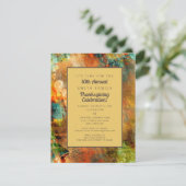 秋の家族感謝祭の食事招待状 招待状 (スタンド正面)