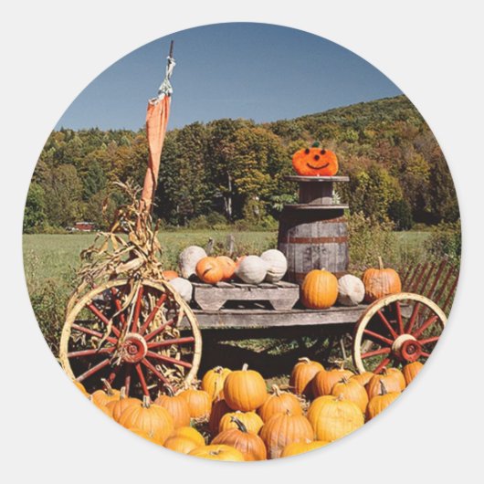 秋の封筒用シール ラウンドシール (正面)