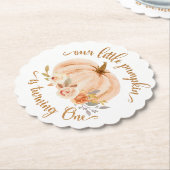 秋の小さなかぼちゃが1歳になる ペーパーコースター (アングル)