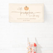 秋の小さなかぼちゃのウェルカムベビーシャワーバナー 横断幕 (インサイチュ)