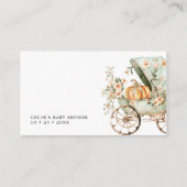 秋の小さなかぼちゃの絵本シャワーブック 赤ちゃんのために エンクロージャーカード (裏面)