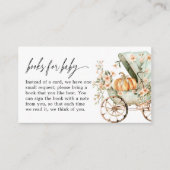 秋の小さなかぼちゃの絵本シャワーブック 赤ちゃんのために エンクロージャーカード (正面)