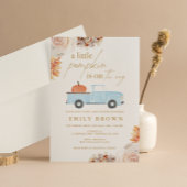 秋の小さなカボチャの男の子ベビーシャワー招待状 招待状