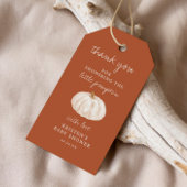 秋の小さなカボチャ赤ちゃんシャワーありがとう ギフトタグ