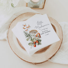 秋の小さなキノコのベビーシャワー スタンダードカクテルナプキン