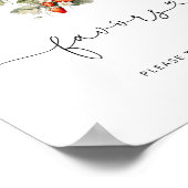 秋の小さなキノコの好意を取るポスター ポスター (角)